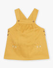 Robe chasuble en twill jaune miel FABLANCHE / 23E1BF81CHS107