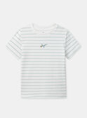 Lot de 2 t-shirts à rayures ou blanc uni Garçon  NUIRIBAGE / 25H5PGC1HLI001