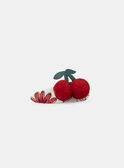 Barrettes pompons cerises MOURETTE / 25E4PFM5BRT001