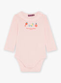 Body rose en côtes ajourées FADORRY / 23E1BFB1BOD318