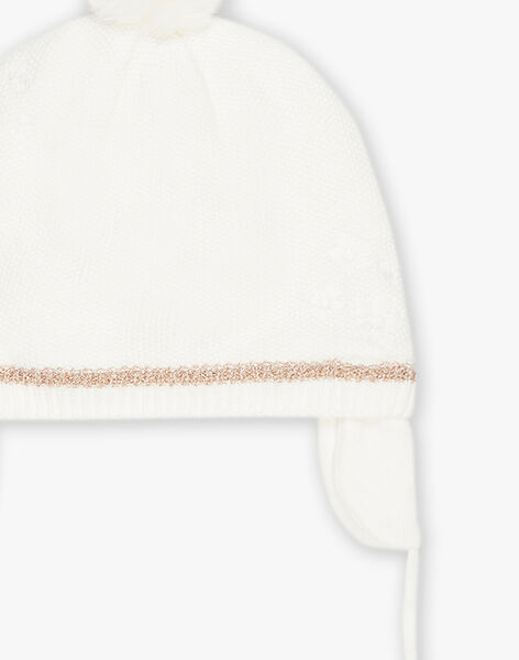Bonnet blanc en tricot DRABROETTE / 22H4PFN2BON001