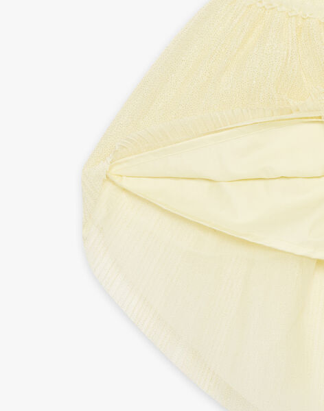 Jupe jaune asymétrique en tulle paillettée FYMETTE / 23E2PFG1JUPB104