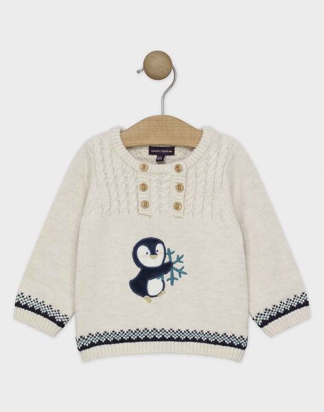 Pull Bebe Garcon Beige Chine
