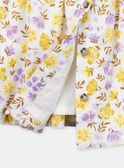 Robe à smocks imprimée à fleurs KALIVE / 24E1BFD2ROB001