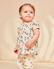 Blouse vanille en satin à fruits FAPENNY / 23E1BFO1CHE114