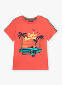 T-shirt rouge motif plage enfant garçon COACAGE / 22E3PGM1TMC506
