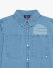 Chemise en jean bleu savane FALAVAGE / 23E3PG81CHMP272