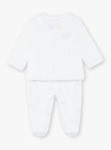 Ensemble veste et pantalon en velours blanc bébé mixte ZOEDEN / 21E0NMG1ENS000