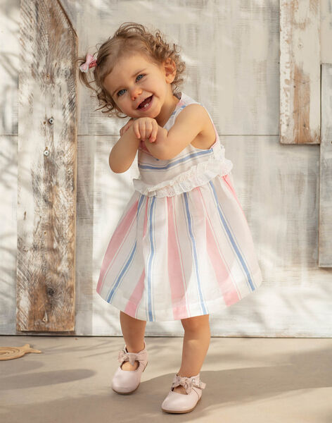 Robe A Rayures Bleues Et Roses Et Bloomer Assorti Bebe Fille Escapade Marine Bebe Sergentmajor