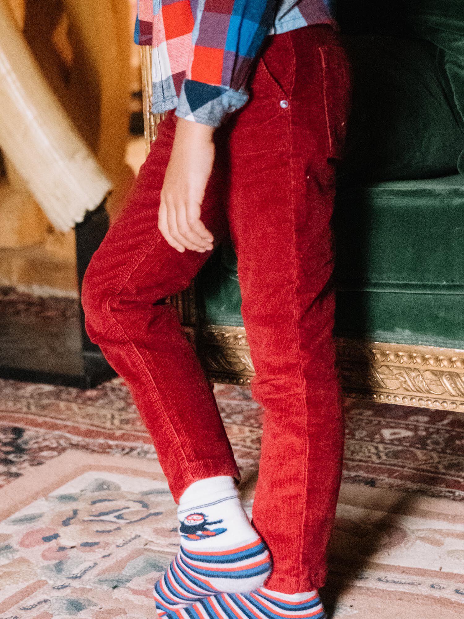 Pantalon bordeaux sales garcon