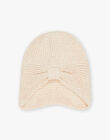 Bonnet beige en tricot FRABONETTE / 23E4PF51BON808