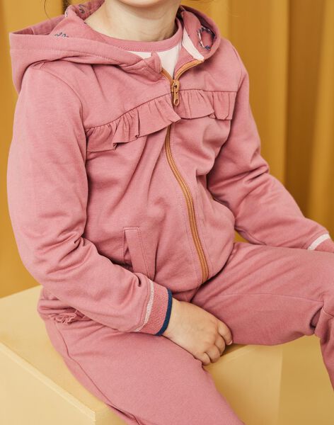 Haut de jogging à capuche rose foncé DRAGONETTE / 22H2PFL1JGHD312