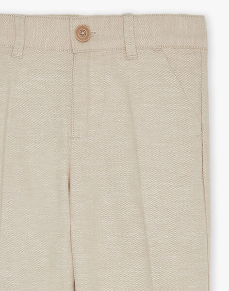 Pantalon beige en lin FRELINAGE / 23E3PGI1PANA013