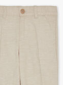 Pantalon beige en lin FRELINAGE / 23E3PGI1PANA013