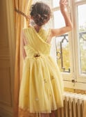 Robe jaune brodée KRETULETTE / 24E2PFL6ROBB103