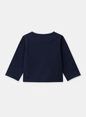 Cardigan bleu marine à broderies pommes Bébé Fille NAGABRIELLE / 25H1BFP1CAR070