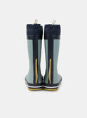 Botte de pluie bleu avec patch tête de léopard Garçon NINAGE / 25F10PG11D0C205