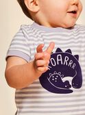 T-shirt lilas manches courtes à rayures FAOCTAVE / 23E1BGO1TMCH700