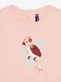 T-shirt rose pâle avec perroquet FITETETTE / 23E2PFD2TMCD300