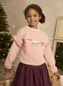Sweat rose doublé polaire LOISWETTE / 24H2PFU1SWEK007