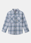 Chemise à carreaux bleu Garçon NUSURCHAGE / 25H3PGQ1SCHC237