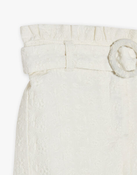 Short écru à broderies fantaisie FRESHOETTE / 23E2PFI1SHO005