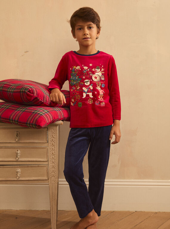 Pyjama noël rouge LAPAGE / 24H5PGF3PYJ050
