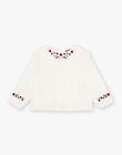 Blouse en voile de coton à broderies fleuries DAORELIA / 22H1BFX1CHE001
