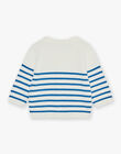 Pull marinière bleu marine et écru FAMAURICE / 23E1BGN1PUL001
