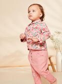 Veste matelassée vieux rose à fleurs FAIMIMI / 23E1BFD2CARD318