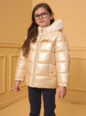 Doudoune cirée doré à capuche  LIOMETTE / 24H2PF82D3EA006