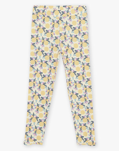 Legging écru à motif oranges et fleurs FLALEGETTE / 23E2PFO1LG114