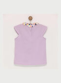 Tee shirt manches courtes mauve ROPIYETTE / 19E2PFD1TMC328