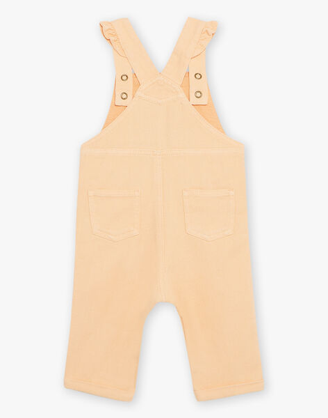 Salopette orange clémentine en twill à découpe oreilles de chat FAPRIA / 23E1BFO1SALE409