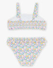 Maillot de bain 2 pièces écru à imprimé fleuri FRYLASETTE / 23E4PFM2D4L001