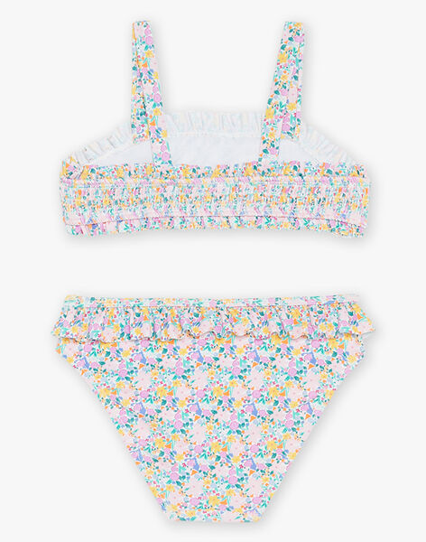 Maillot de bain 2 pièces écru à imprimé fleuri FRYLASETTE / 23E4PFM2D4L001