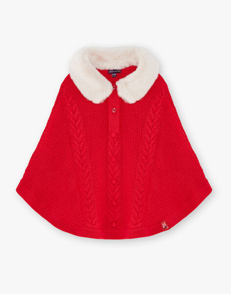 Poncho En Tricot Rouge Pull Gilet Et Cardigan Enfant Sergentmajor