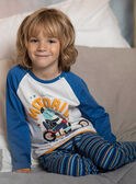 Ensemble pyjama motif dinosaure à moto enfant garçon CAMOTAGE / 22E5PG41PYJ001