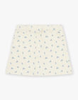 Jupe en jean vanille à fleurs FAJUPETTE / 23E2PF81JUP632