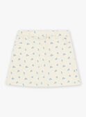 Jupe en jean vanille à fleurs FAJUPETTE / 23E2PF81JUP632