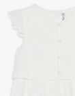 Robe écrue à broderies fantaisie FREBROETTE / 23E2PFI3ROB005
