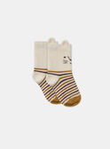 Chaussettes rayées avec visage de lion MAARNO / 25E4BG72SOQ114