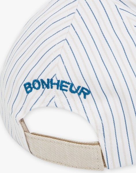 Casquette à rayures beige et bleu FRECASAGE / 23E4PGI2CHA000