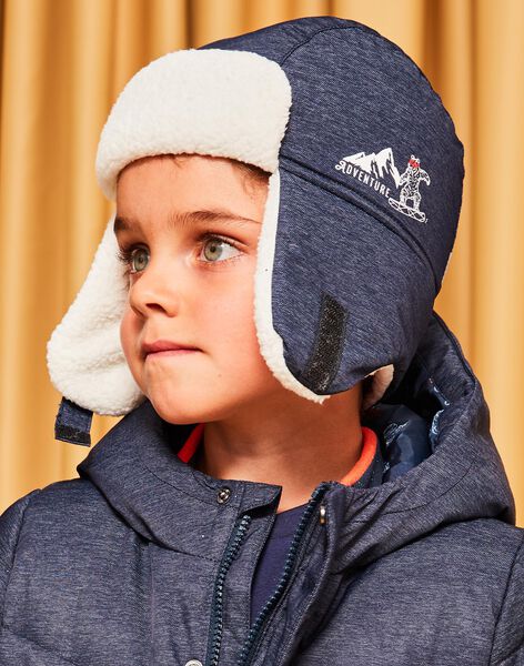 Bonnet en twill à motif animal au ski bleu marine DESURFAGE / 22H4PGN1BON703