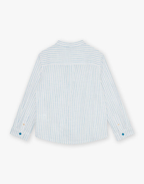 Chemise à rayures bleu, beige et blanc FRERAYAGE / 23E3PGI1CHM000