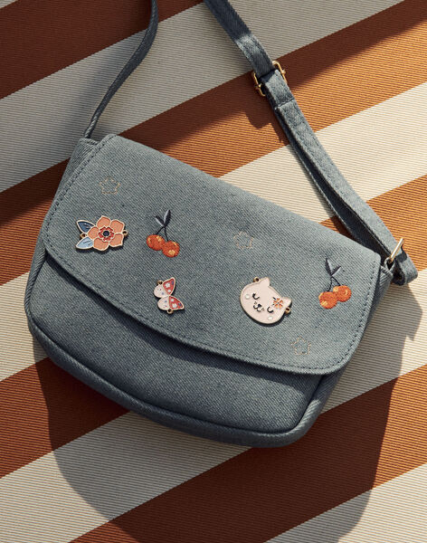 Sac besace denim clair FLYSAETTE / 23E4PFR1BESP272