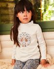 T-shirt écru à motifs fleurs et renards DIASOPETTE / 22H2PFY1TML001