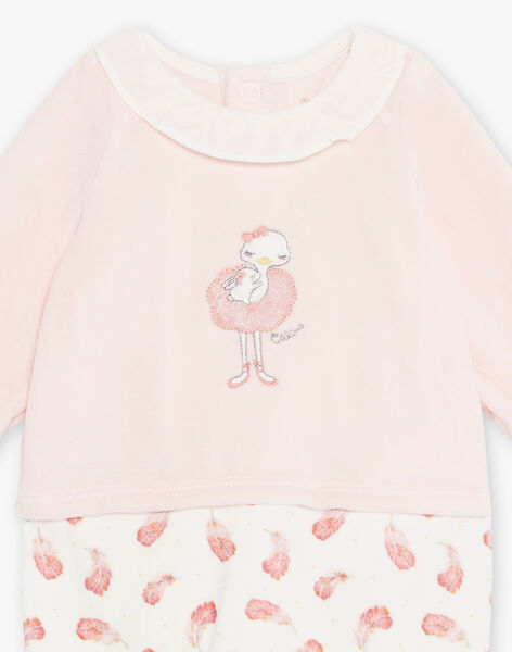 Pyjama en velours bébé fille 22H0NF13GRE307