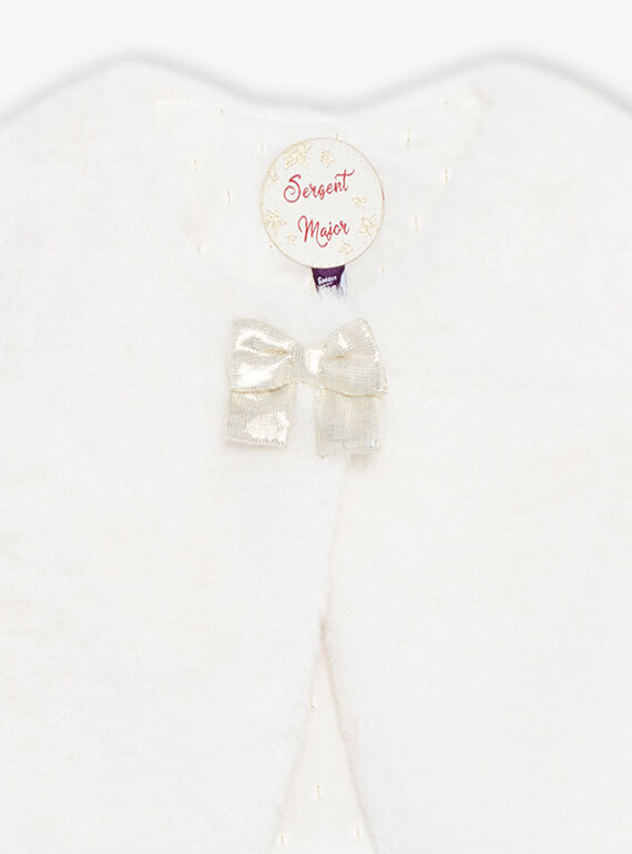Gilet sans manches en fourrure synthétique écru DAVALERIE / 22H1BF61CSM005