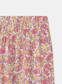 Pyjama à rayures tricolore imprimé fleuri Fille NUIPOLETTE / 25H5PFB2PYJ001